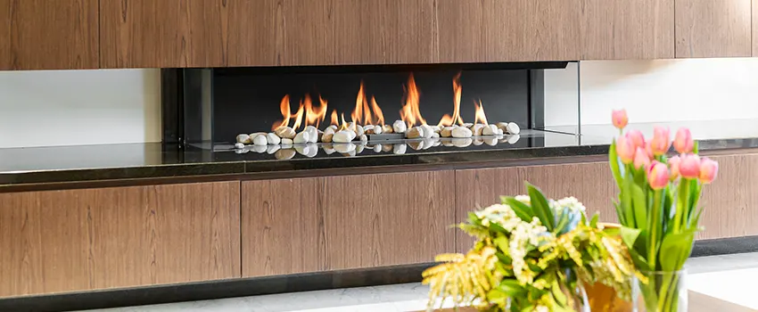 Double-height Fireplace Design Refurbishment in San Carlos, California